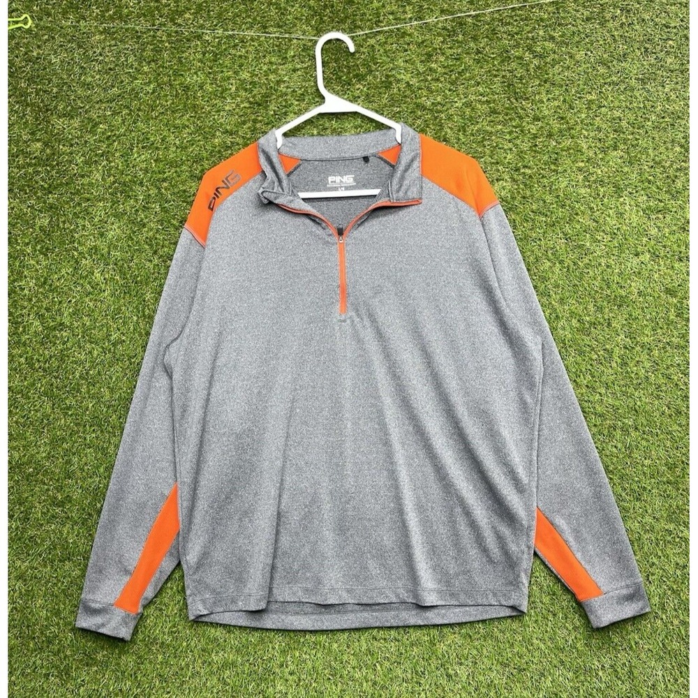 Ping Golf Shirt Mens Large 1/4 Zip Sweatshirt Warm Long Sleeve Sportswear Hiking